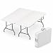 2 Pack of 6 Feet Foldable Table with Built in Handle & Steel Legs | Heavy Duty Portable | Perfect for Party, Dining, Wedding, Events, Picnic Indoor, Outdoor, Camping, Utility, Temporary