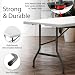 2 Pack of 6 Feet Foldable Table with Built in Handle & Steel Legs | Heavy Duty Portable | Perfect for Party, Dining, Wedding, Events, Picnic Indoor, Outdoor, Camping, Utility, Temporary