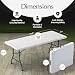 2 Pack of 6 Feet Foldable Table with Built in Handle & Steel Legs | Heavy Duty Portable | Perfect for Party, Dining, Wedding, Events, Picnic Indoor, Outdoor, Camping, Utility, Temporary
