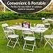 2 Pack of 6 Feet Foldable Table with Built in Handle & Steel Legs | Heavy Duty Portable | Perfect for Party, Dining, Wedding, Events, Picnic Indoor, Outdoor, Camping, Utility, Temporary