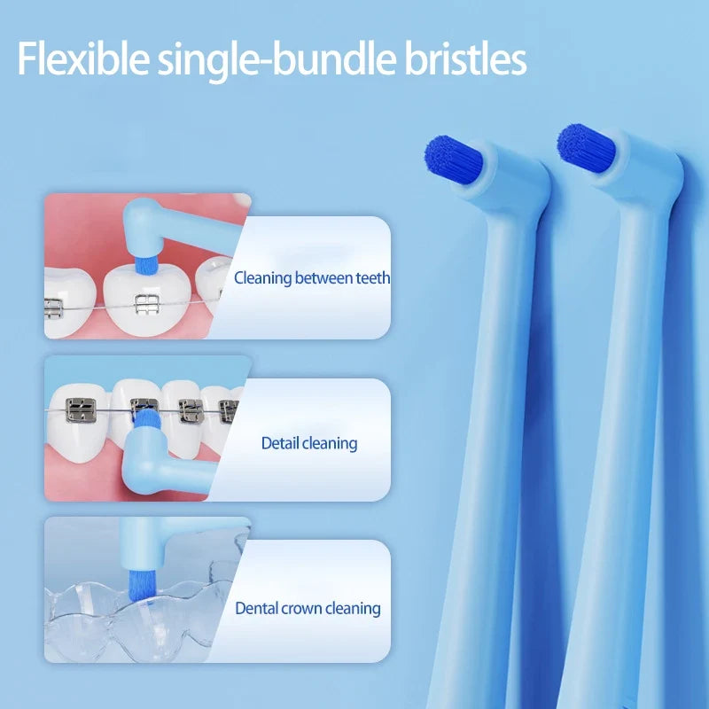 Small Head Soft Bristle Toothbrush for Braces & Orthodontic Cleaning