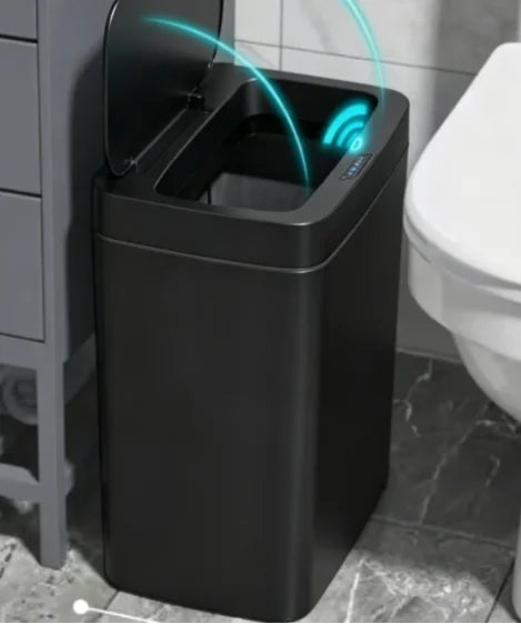 15L Smart Sensor Trash Can — Touchless Auto-Open, IPX5 Waterproof, Auto Bagging | White