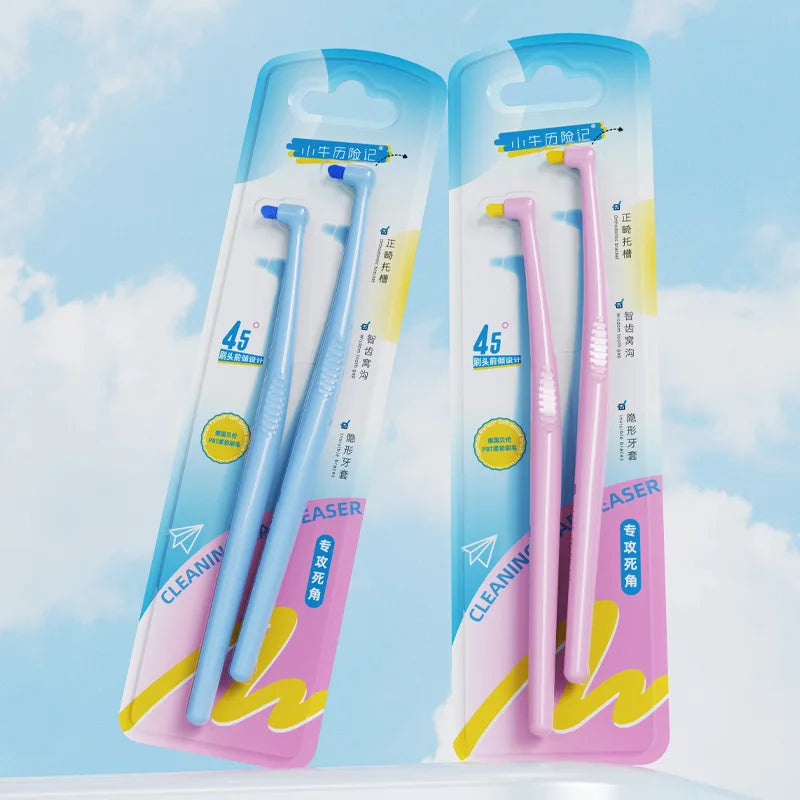 Small Head Soft Bristle Toothbrush for Braces & Orthodontic Cleaning